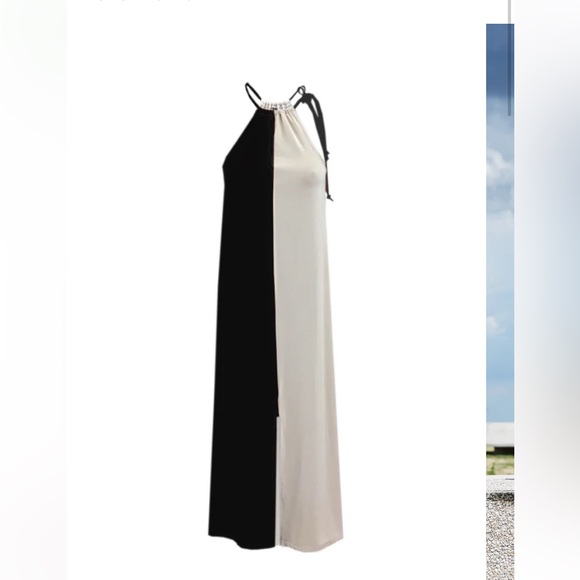 NWOT Halter Midi Black Dress Size Large - Picture 10 of 10